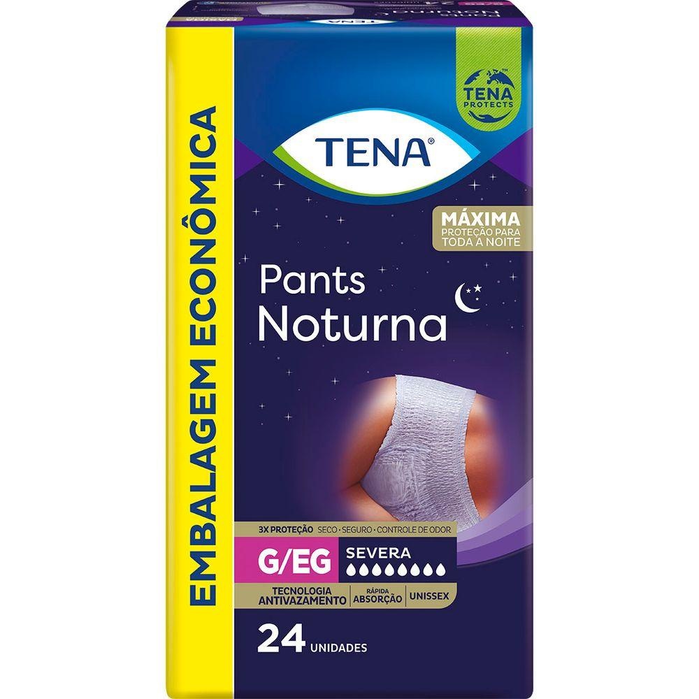 Fralda Geriátrica Tena Pants Noturna G/EG - 24 Unidades | Roupa Íntima Descartável Absorção Máxima - ENVIO IMEDIATO