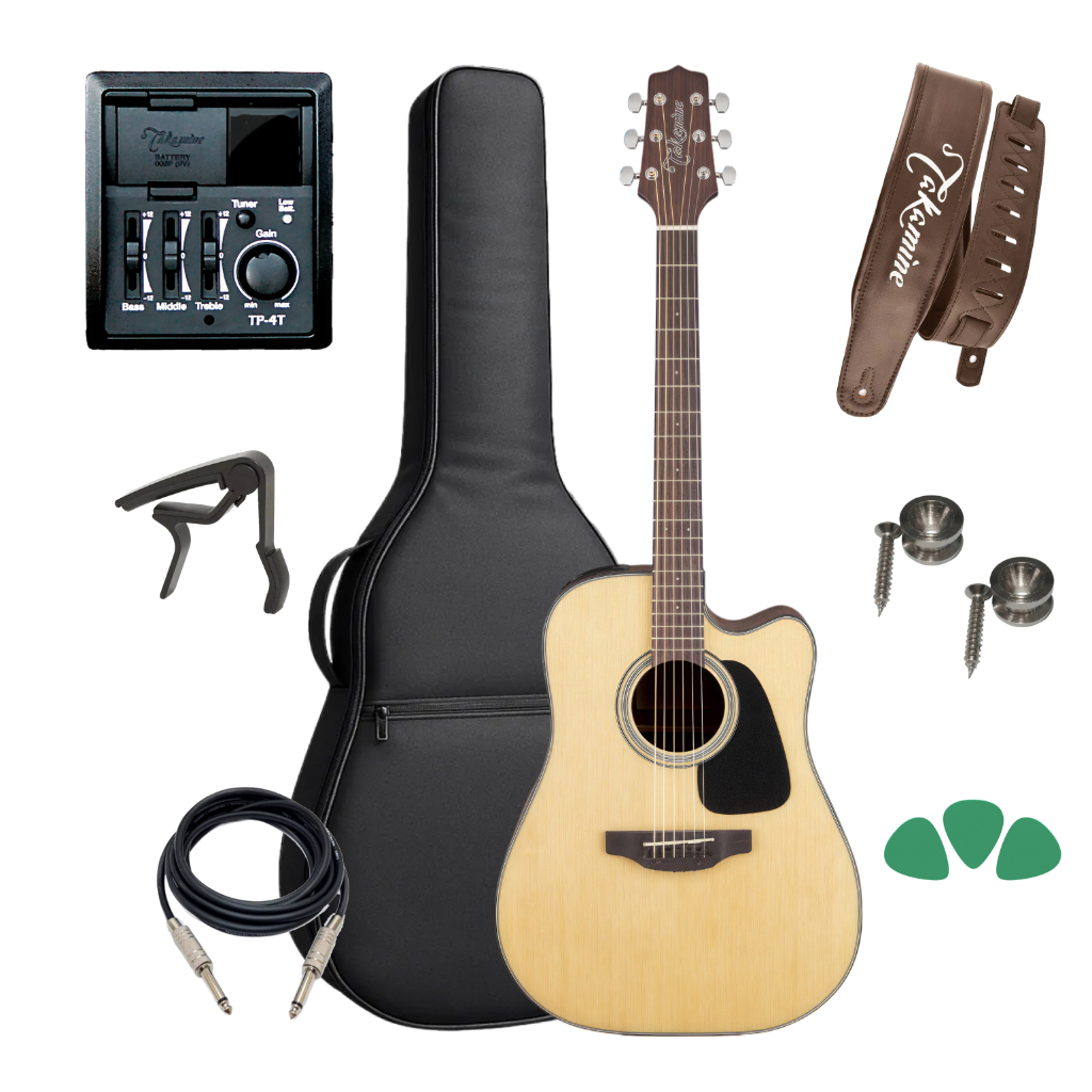 Takamine Folk Gd12 Ce Violao Aco+ Kit Bag Luxo+ Acessorios