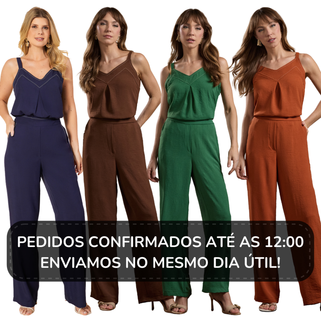 Conjunto Feminino Alfaiataria Social Calça e Regata com Pespontos em Oferta na Shopee
