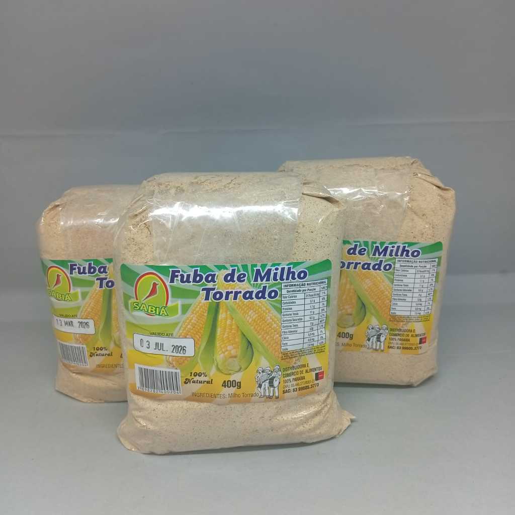 Fuba de Milho Torrado 100% Natural 400g
