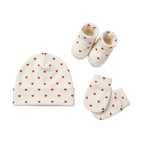 Kit Touca, Luva e Sapatinho para Bebê Menina RN | Suedine 100% Algodão | Conjunto Recém-Nascido Antialérgico Estampado Kit Touca, Luva e Sapatinho para Bebê Menina RN | Suedine 100% Algodão | Conjunto Recém-Nascido Antialérgico Estampado