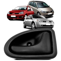 Maçaneta Interna Puxador Porta Clio Megane Scenic Preta Preto
