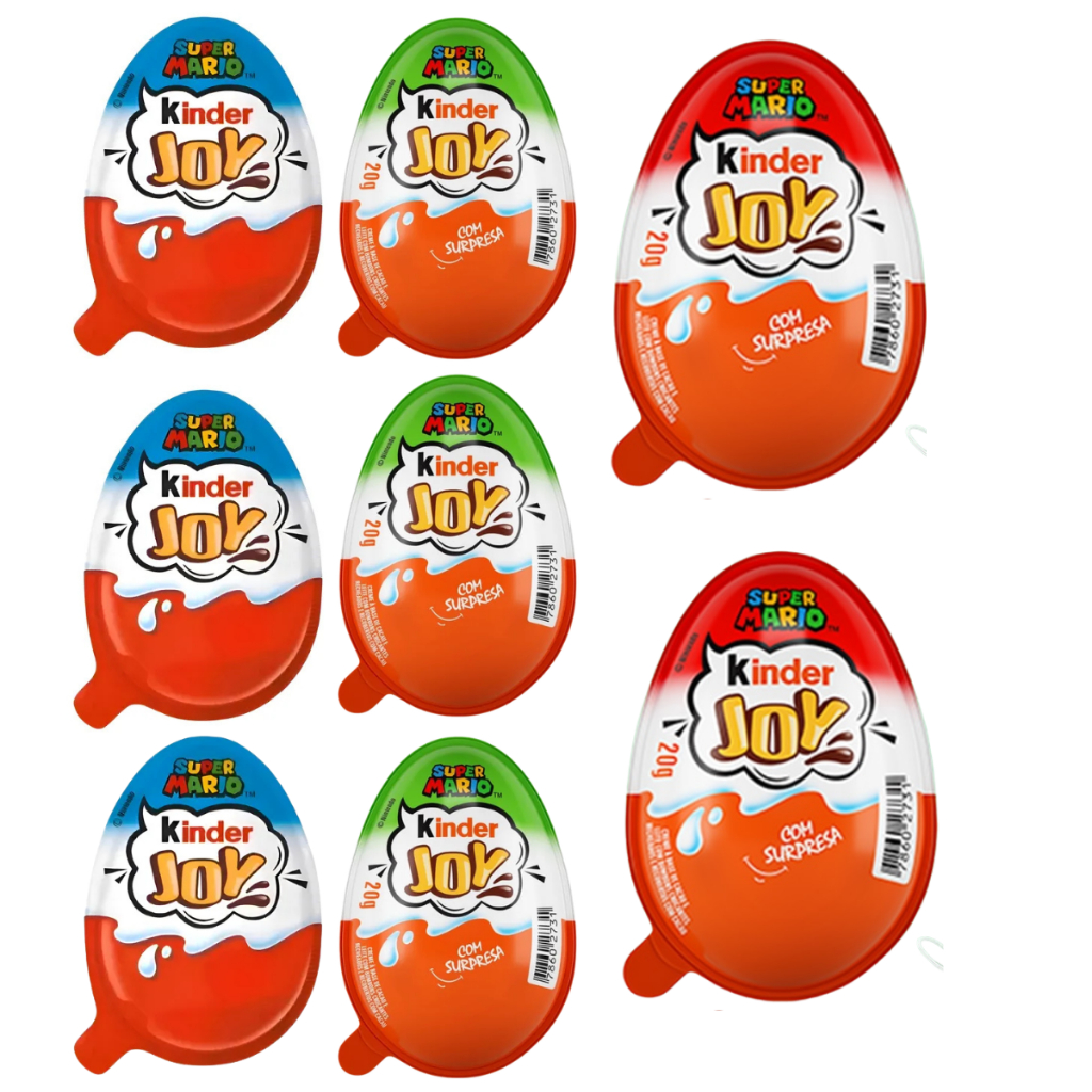 8  Chocolate Kinder Joy Surpresa Super Mário Ediçao Limitada