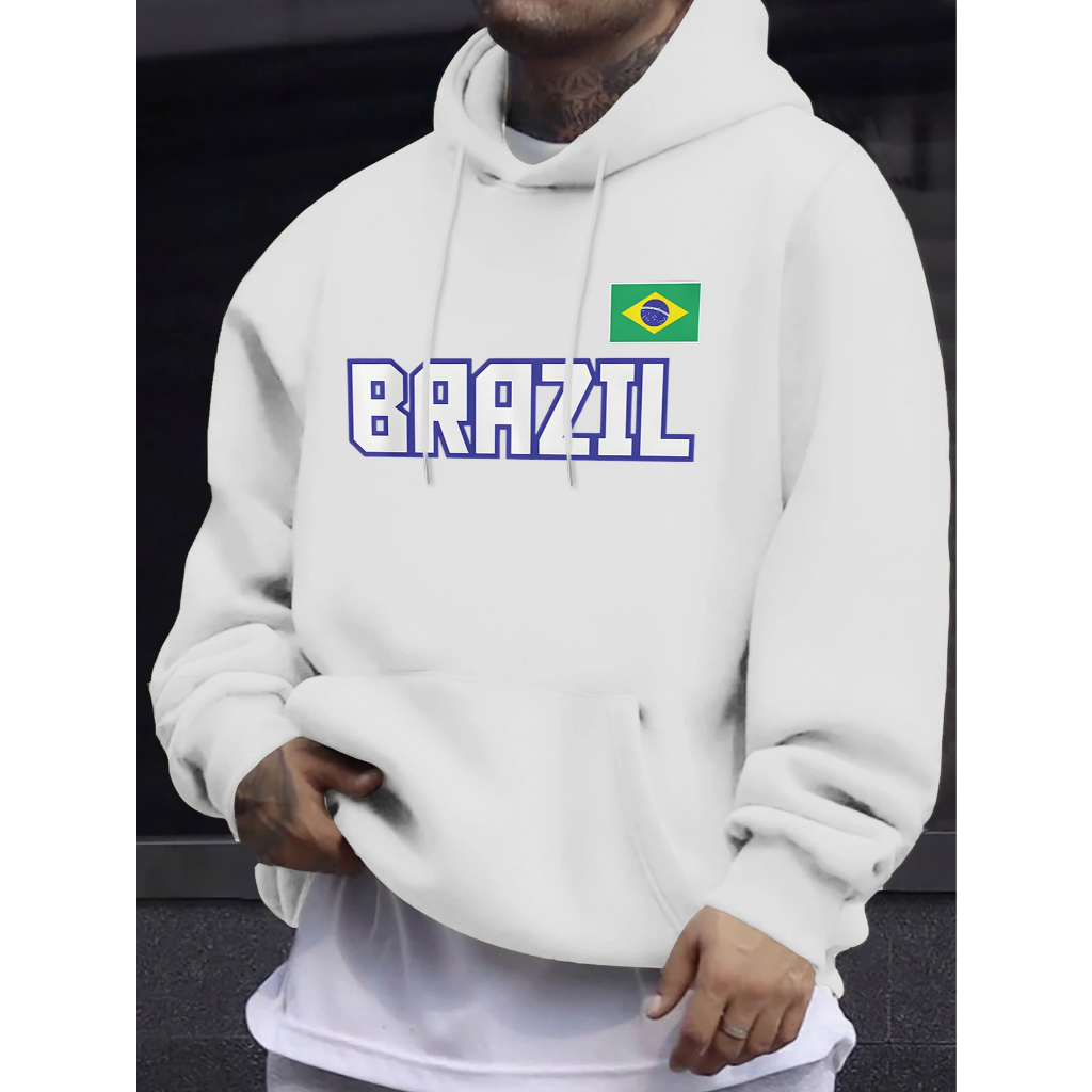 Moletom Canguru Blusa De Frio Brasil Brazil Aesthetic Y2k Grunge Graphic Pais Unissex