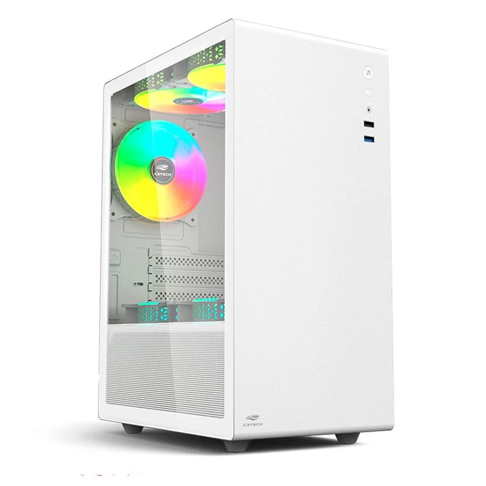 Gabinete Game MT-G200WH com Coolers Branco C3Tech
