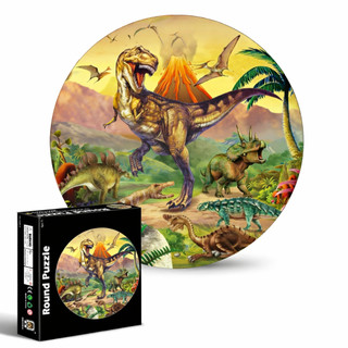 Quebra-Cabeça Dinossauro Circular 1000 Peças Puzzle Gigante 64cm Educativo Infantil Adulto