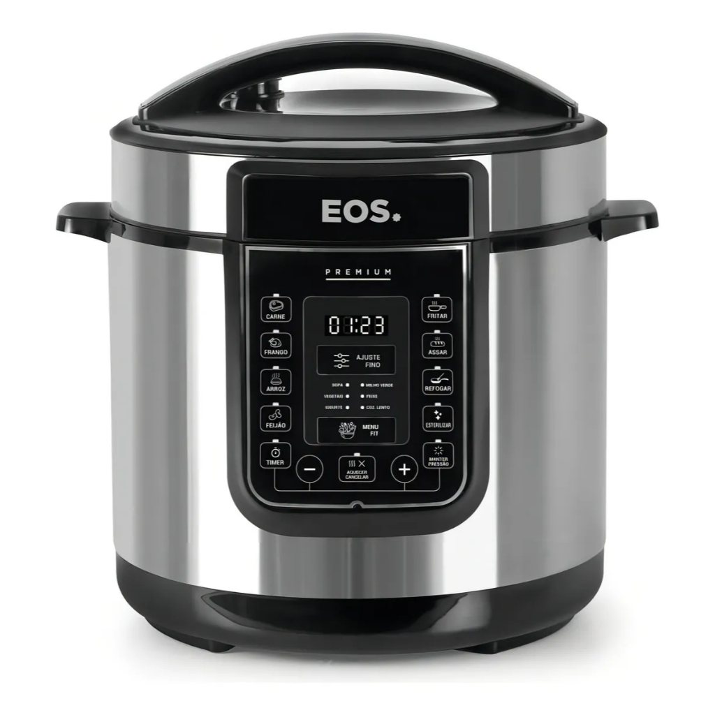 Panela de Pressão Elétrica EOS Multicooker Digital 110V 6L Inox EPP60D