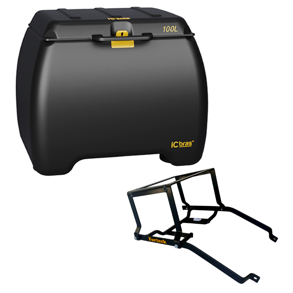 Baú 100 Litros + Suporte Cg Fan 160 2014 Até 2024 Cg Start 150/160 Cg Cargo 150/160 2014 Até 2024