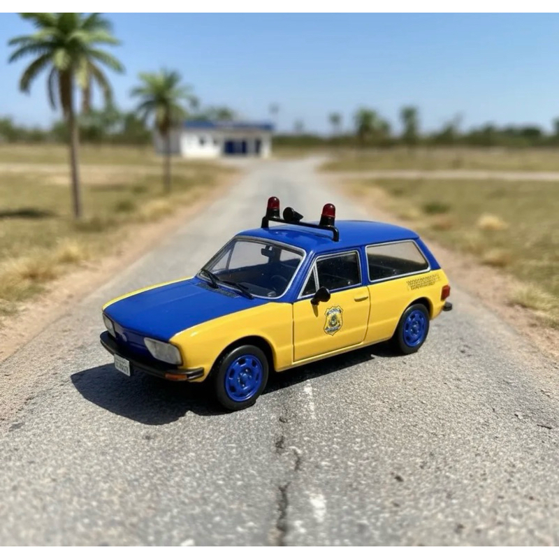 Miniatura Vw Brasília Polícia Rodoviár Federal 1979 1:43 Ixo