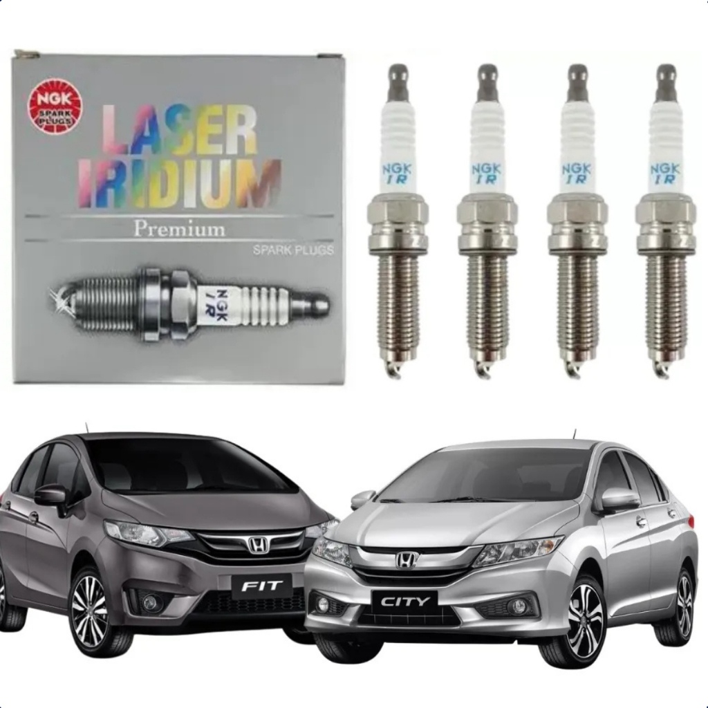 Jogo Velas Ngk Iridium Honda Fit E City 1.5 16v 2015 2016 2017 2018 2020 2021 DIFR6D11D