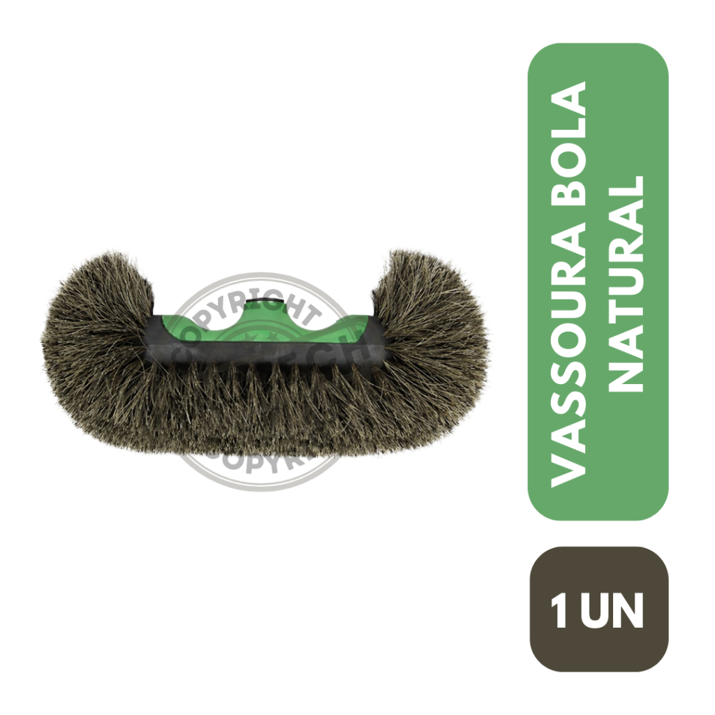 1 Vassoura de Pelo Bola de Crina 100% Natural Sem Cabo Multiuso para Limpeza Premium Piso Delicado
