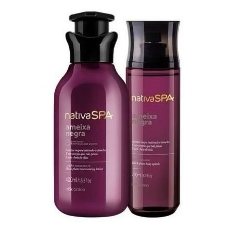 Kit Nativa spa OBoticario Hidratante 400ml Body Splash 200ml
