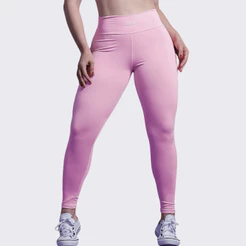 Calça Legging Academia Fitness Rosa Pantera Empina Bumbum Bordado Corrida Yoga Zero Transparência Lux AQN SPORT