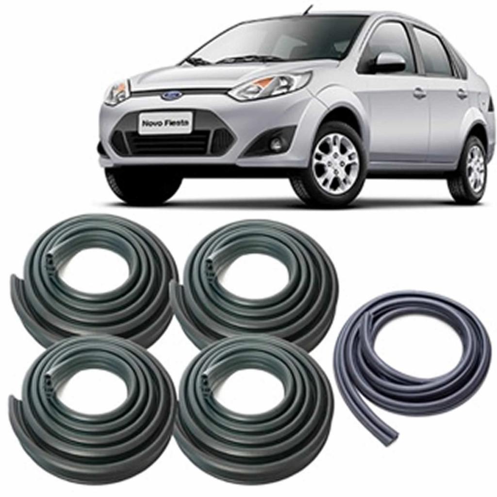 Kit Borracha 4 Portas E Porta Mala Fiesta Hatch Sedan 02/13