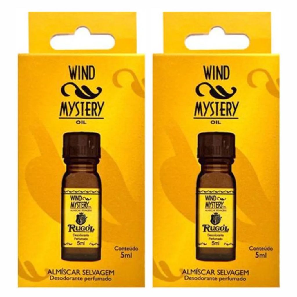 Kit 2 Almiscar Selvagem Wind Mystery Rugol Óleo Perfumado 5ml