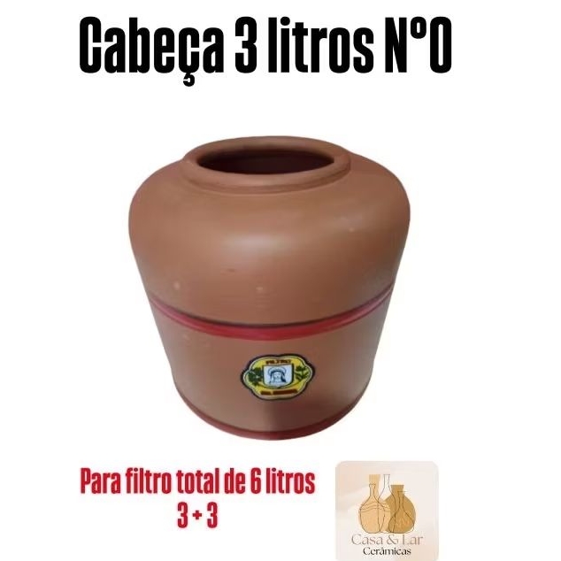 Cabeça parte de cima para filtro pequeno N'0 3 Litros em Oferta na Shopee
