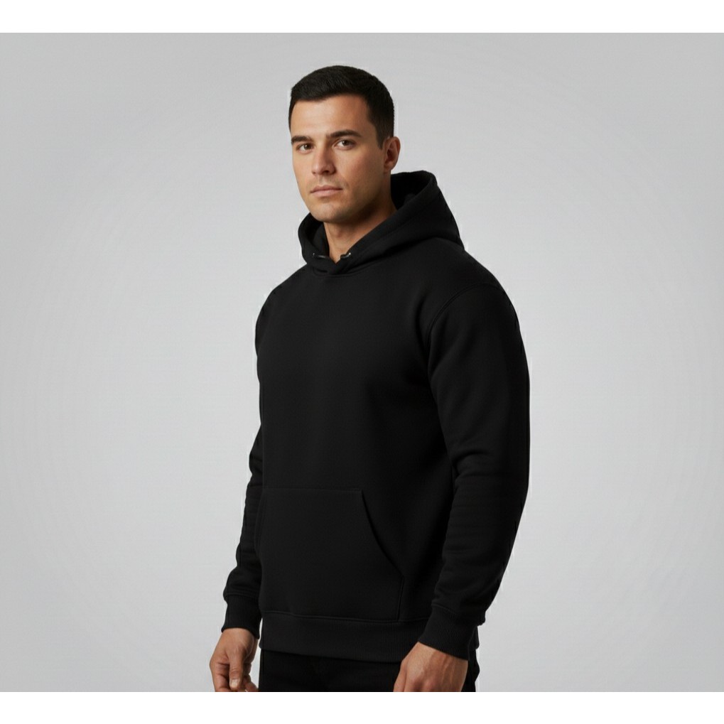 Moletom Masculino Moletom Feminino Unissex Liso Com Capuz e Bolso Canguru Inverno Com Touca