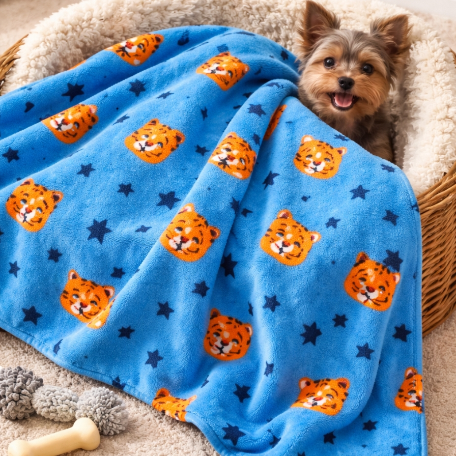 Manta Pet Cobertor Estampado Ultra Macio - Cachorro e Gato 0,65x0,95