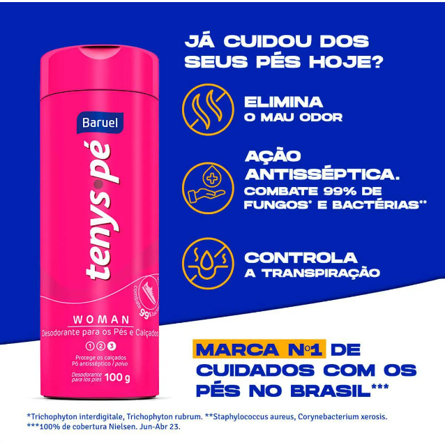 Talco Tenys Pé Woman 100g Baruel · foto 2