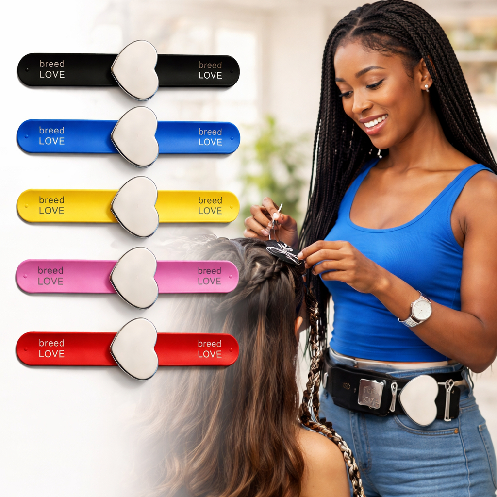1 Bracelete Pulseira Imã Porta Pomada Grampos Para Trancista Cor Variada
