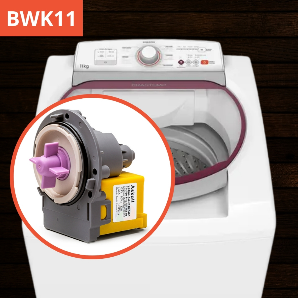 Eletrobomba Askoll 127/220v Lavadora Brastemp Bwk11 11Kg - Drenagem de Água