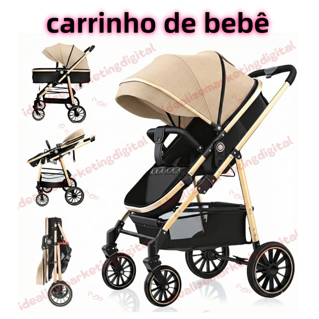 Carrinho Passeio Bebê Reversível Berço Moisés Conforto em Oferta na Shopee