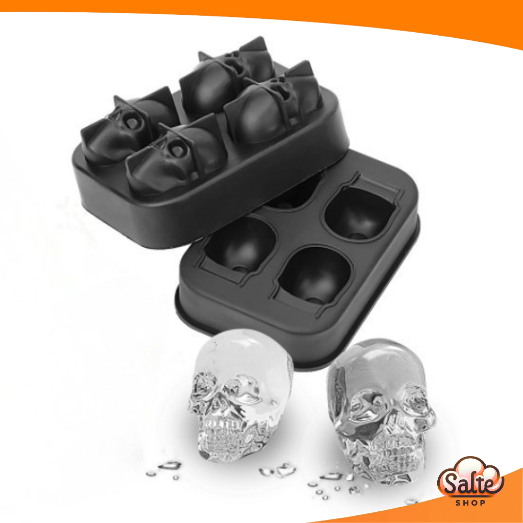 Forma De Gelo Formato Cavera Molde Silicone Chocolate Gesso