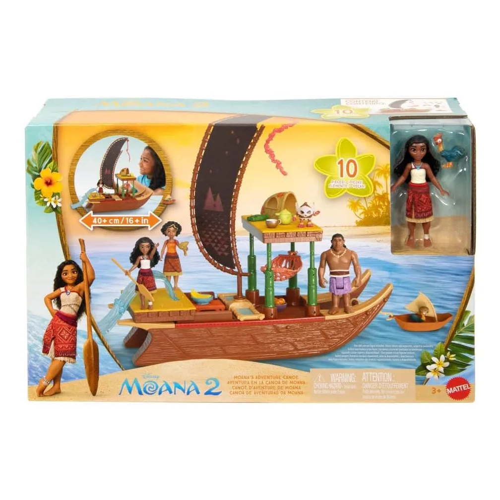 Disney Moana 2 Barco Com Boneca E Acessórios - Mattel Jbt54