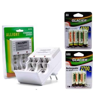 Pilha De Carregador Recarregavel Para AA/AAA/bateria 9V Bivolt xh-612d