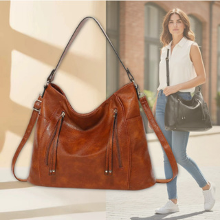 Bolsa Feminina de Couro Transversal Ombro Tiracolo Grande 2 Alças em Oferta na Shopee