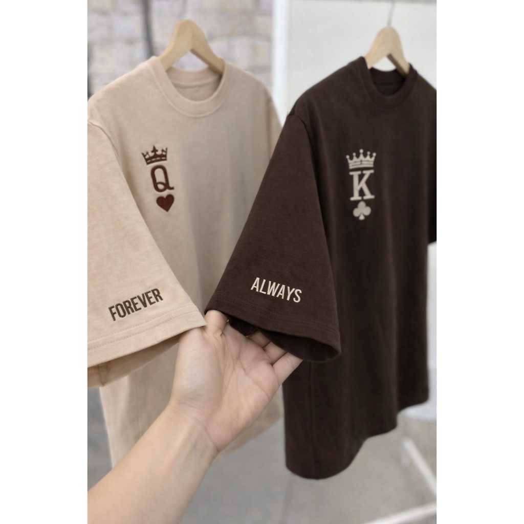 Camiseta Casal Forever Always - Dia dos Namorados Para Sempre Unissex King e Queen 1 camiseta