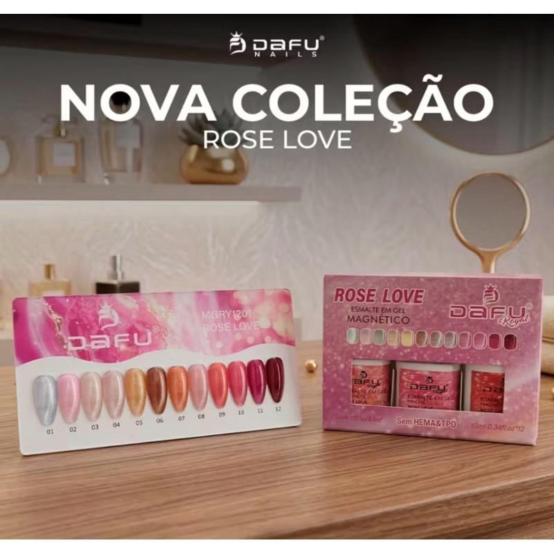 Kit 12 Esmaltes em Gel Magnético Dafu Novo Lançamento Olho de Gato Cat Eye Cores Impecáveis Nail Designer Manicure em Oferta na Shopee
