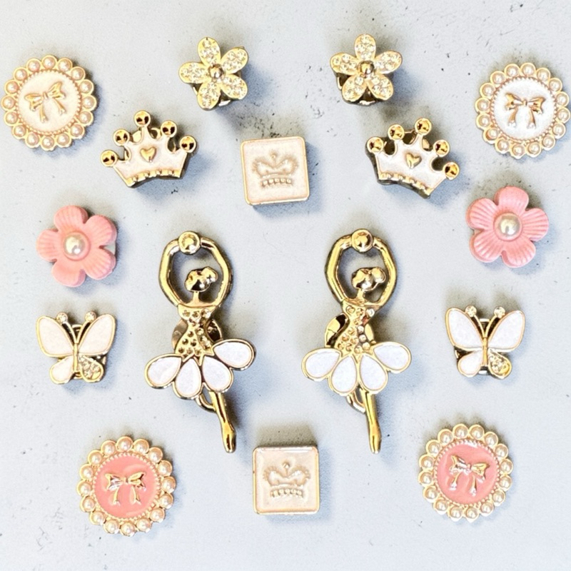 Pins/Bottons para Babuches | Apliques Decorativos ABS | Bailarina e outros