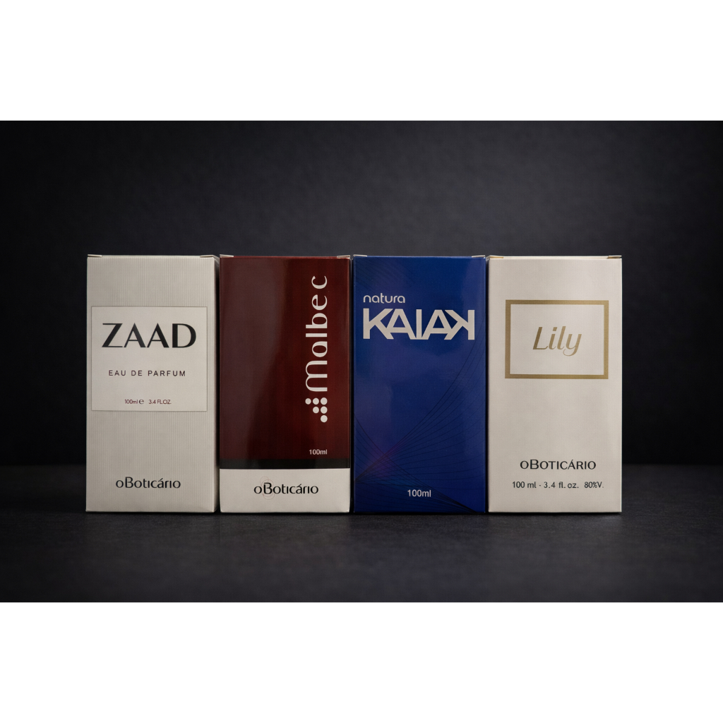 Kit 4 Perfumes Zaad Kaiak Malbec Feminino Famoso 100ml Intenso Duradouro Presente