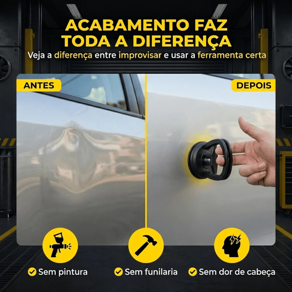 Desamassador Reparador De Carro Com Ventosa Forte Sucção Remove Amassados Vidro Celular Lataria — imagem 2 de 2