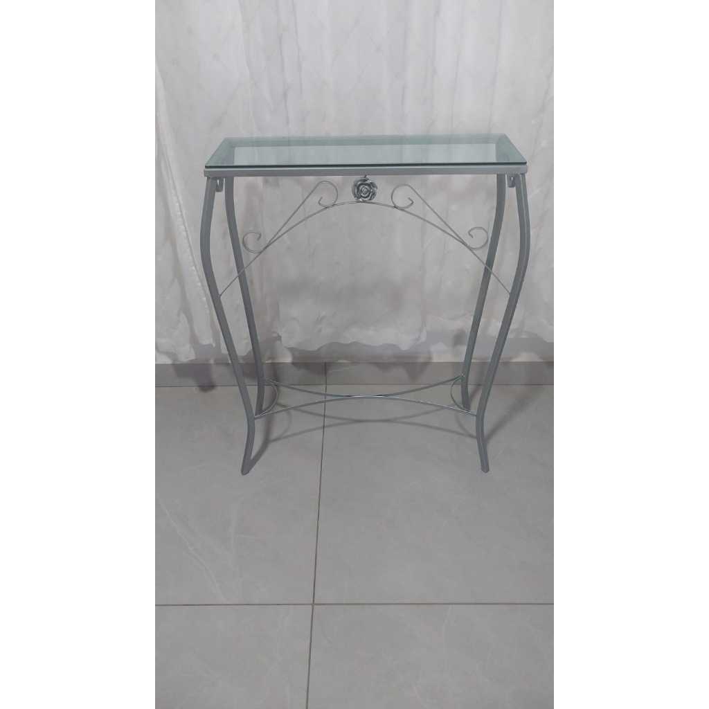 Aparador de Ferro Colonial com Vidro Prata