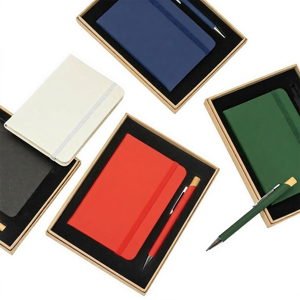 Kit Presente Executivo Caderno E Caneta Metal Escritório Presente Elegante