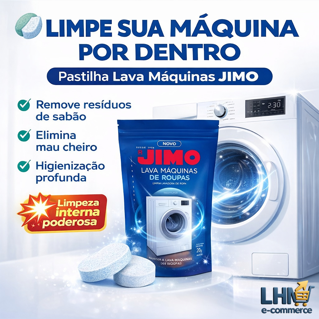 Pastilha Lava Maquina Roupas Jimo Limpeza Profunda Higienizacao Remove Odores Tambor
