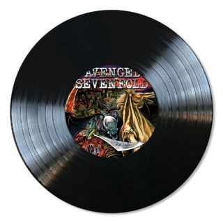 Disco de Vinil Decorativo Avenged Sevenfold 30cm – Decoração de Parede Metal com Fita Dupla Face
