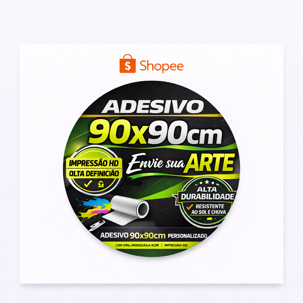 Adesivo Super aderente I Tamanho Premium: 90x90cm I Melhor opção do mercado