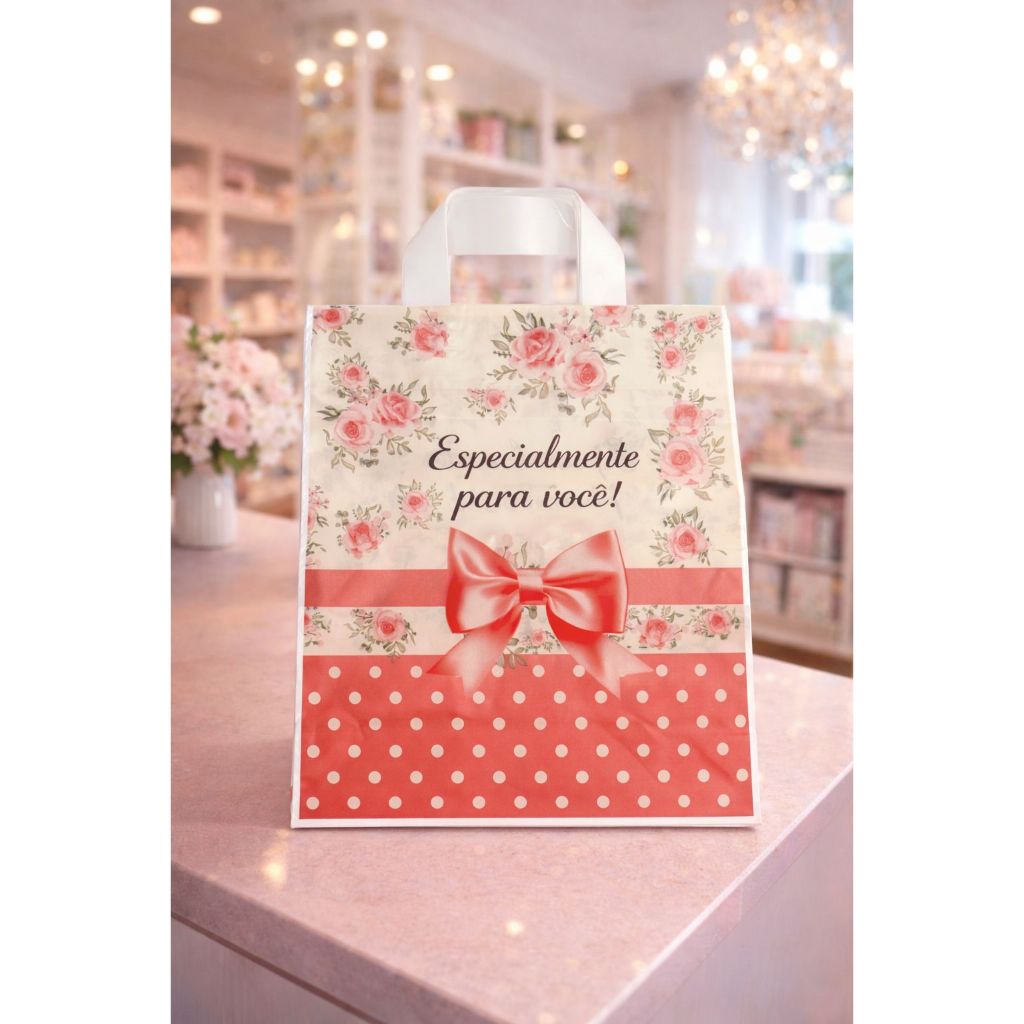 Sacola Alça Fita de Mãe Tam 30x45 Com 25/50/75/100 em Oferta na Shopee