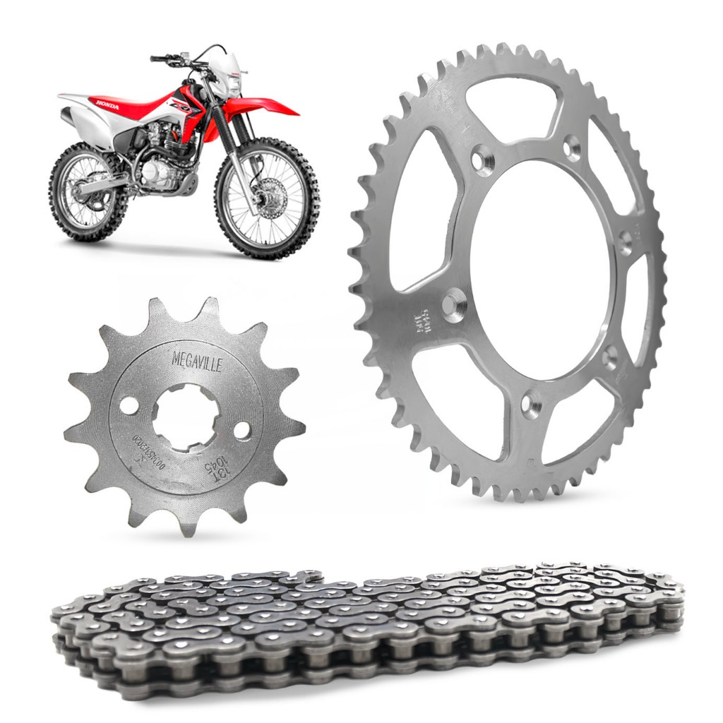 Kit Relação CRF 230 13x50 Corrente 110 Elos 520HO Sem Retentor Aço 1045 king