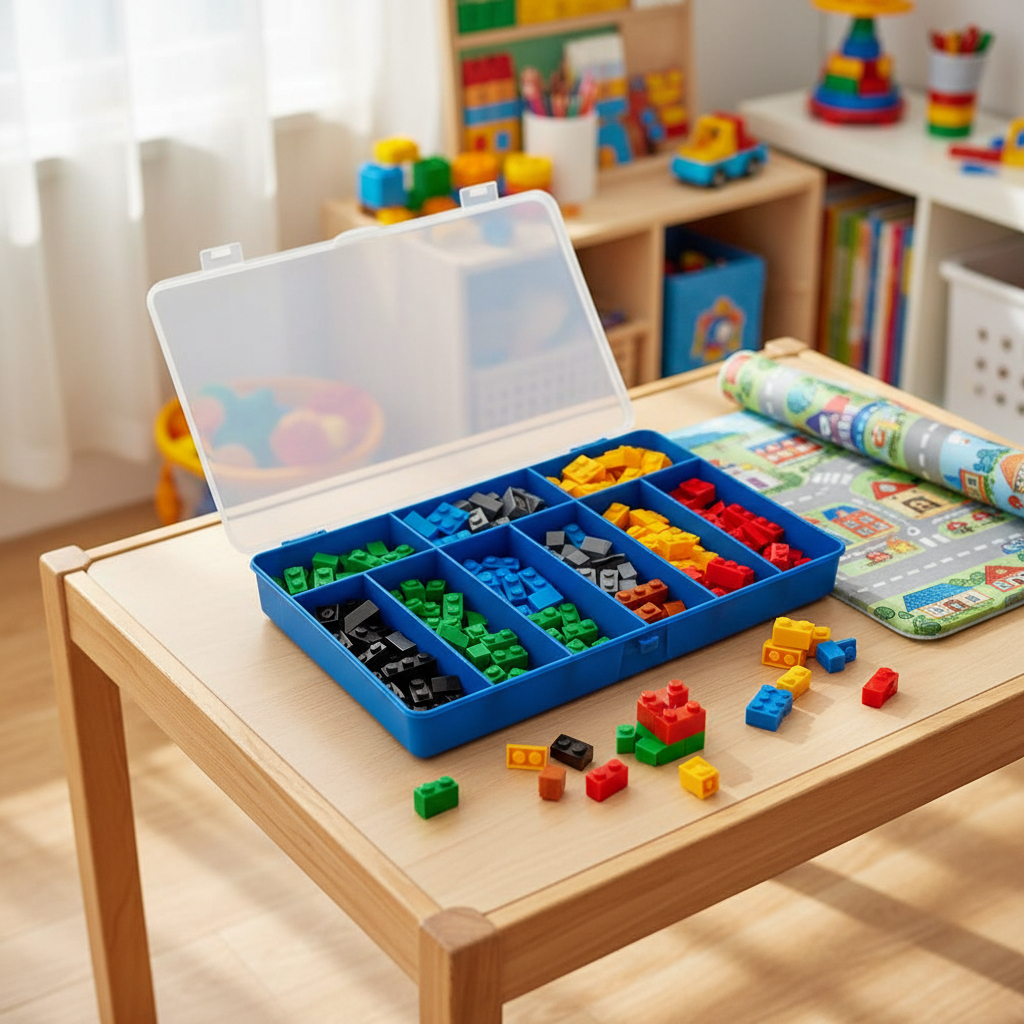 Organizador Lego Infantil Estojo Maleta Material Atóxico
