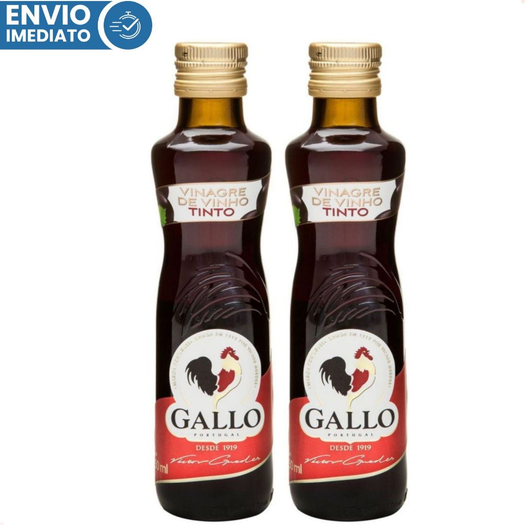 Atacado 2 Vinagre Gallo Vinho Tinto 250ml