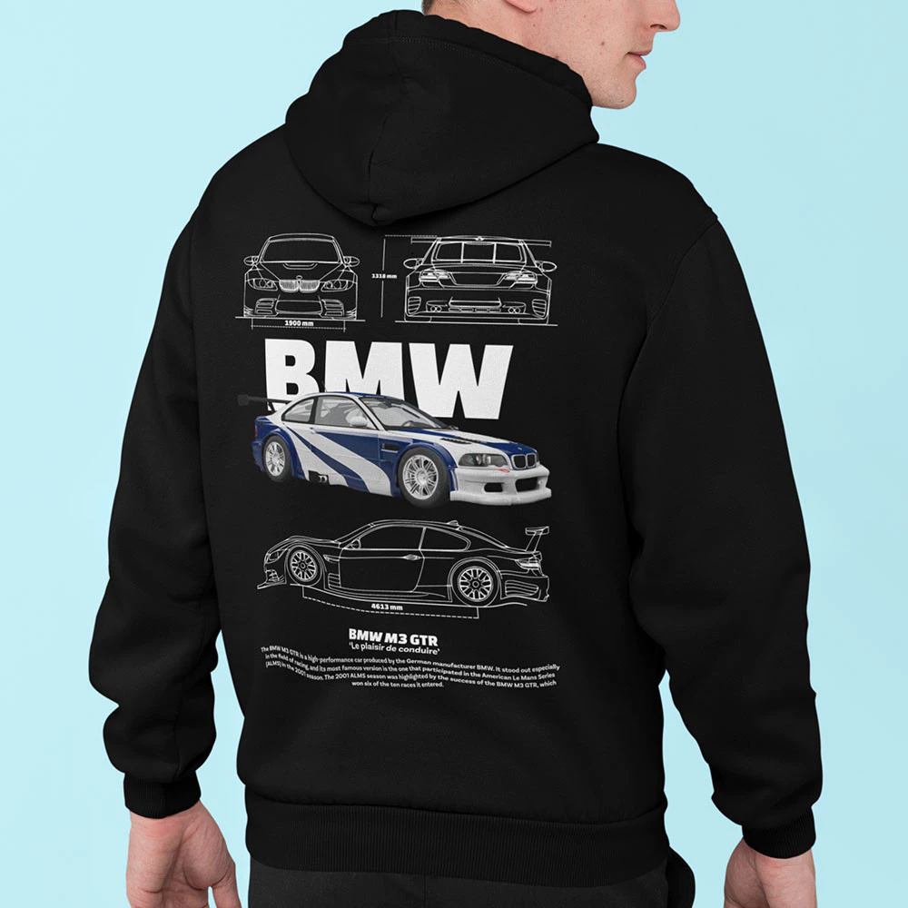 Blusa de Frio Bmw M3 GTR Casaco Need for Speed Moletom com Capuz Personalizado 100% Algodão Carro