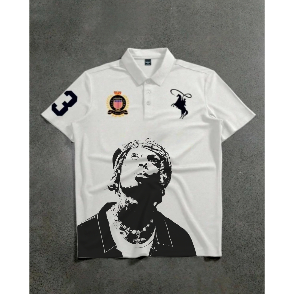 Camiseta Polo Alee Caos Estampada Streetwear Graphic Tees Camisa Respiravel ENVIO IMEDIATO em Oferta na Shopee