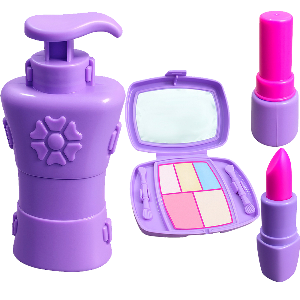 Kit Salão de Beleza Chapinha Secador Paleta Maquiagem Perfume Pente Espelho Brinquedo Faz De conta — imagem 2 de 2