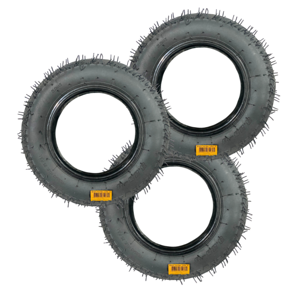 Kit 3 Pneus 3.25-8 Carrinho de Mão e Plataforma 2L 150 kg