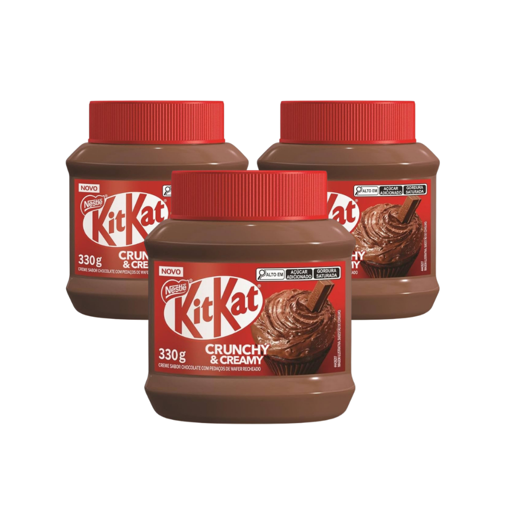 Kit 3 Creme Crocante Kit Kat 330g Nestlé