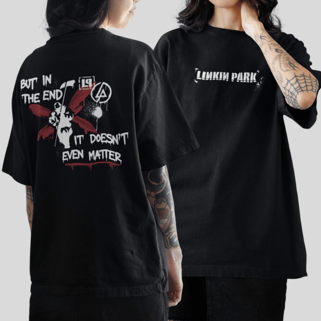 Camiseta Oversized Camisa Larga Streetwear Banda Rock Linkin Park Unissex 100% Algodão Promoção